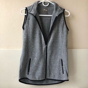 Old Navy gray fleece zip up vest